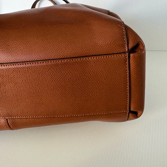 Coach | Christie Crossgrain Leather Satchel shoulder bag Saddle EUC - Picture 10 of 14